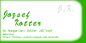 jozsef kotter business card